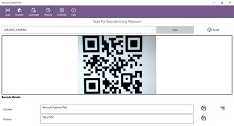 barcode scanner app windows 10